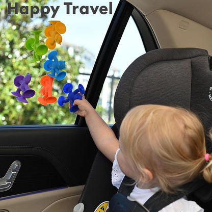 Cute Bear Suction Cup Toy Bath Toys for Kids Ages 4-8 No Hole Bathtub Sensory Toy Airplane Toys for