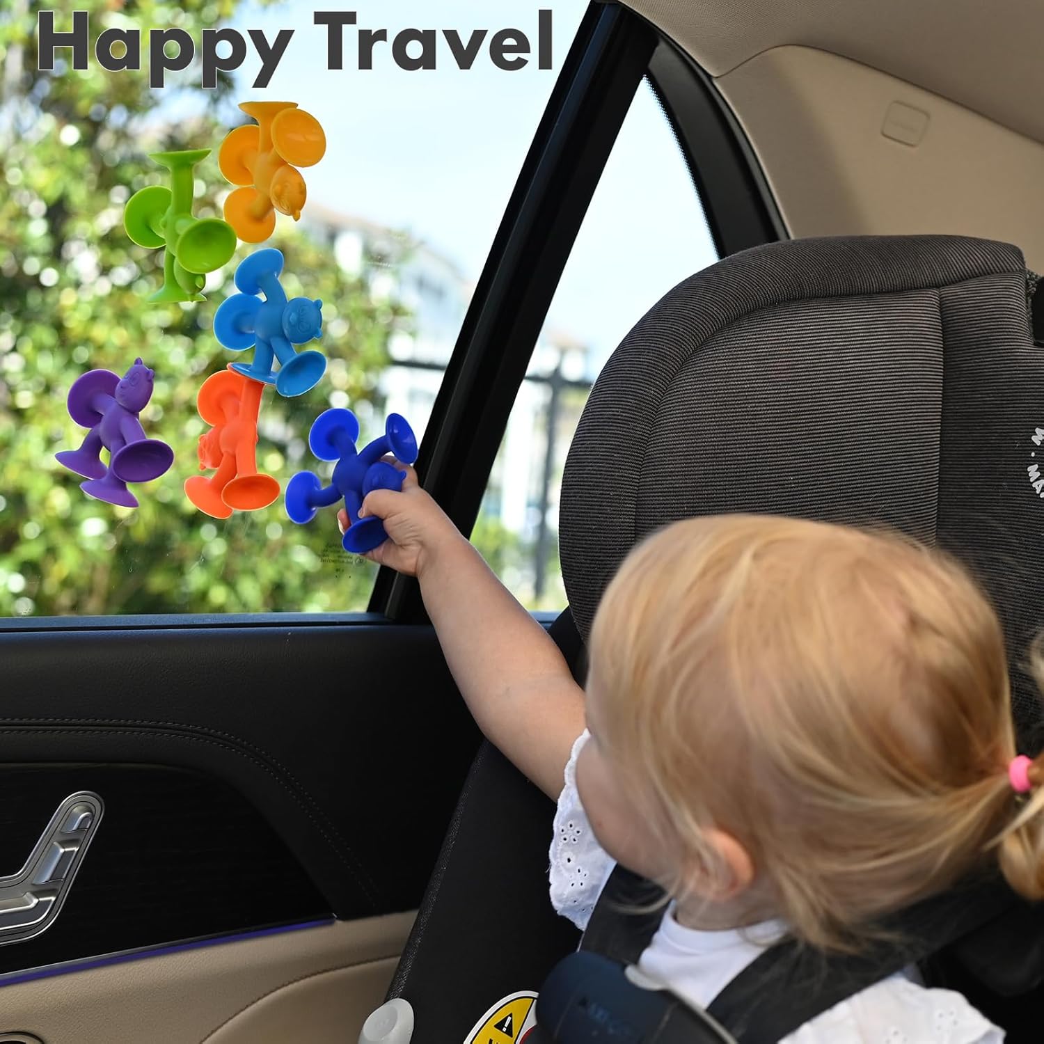 Unique Suction Bath Toys for Baby Kids Ages 1-3, No Hole Bath Toy Silicone Animal Sensory Fidget