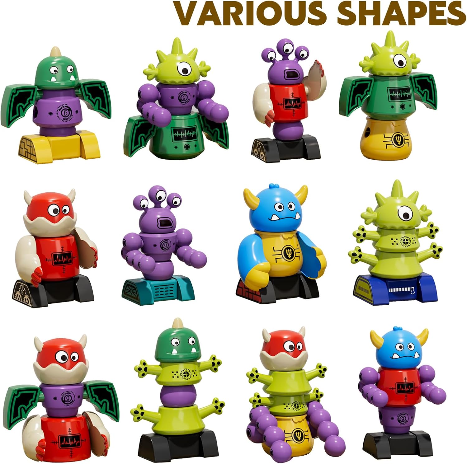 TEMI Magnet Robot Toy for Kids 3-5 Years Old - Monster Magnet Toys Stacking Transform Toys with