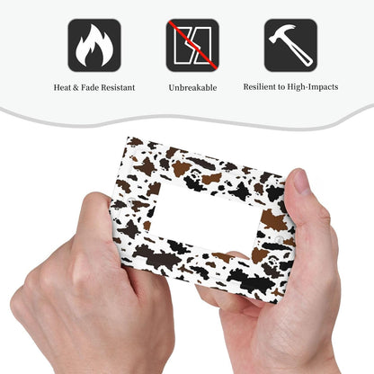 Decorative Outlet Covers Rustic Cowhide Highland Cow Milk Cow 1 Gang Single Rocker Light Switch