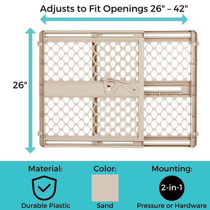 Toddleroo by North States - Supergate Ergo Baby Gate: Plastic Baby Gate for Stairs & Doorways