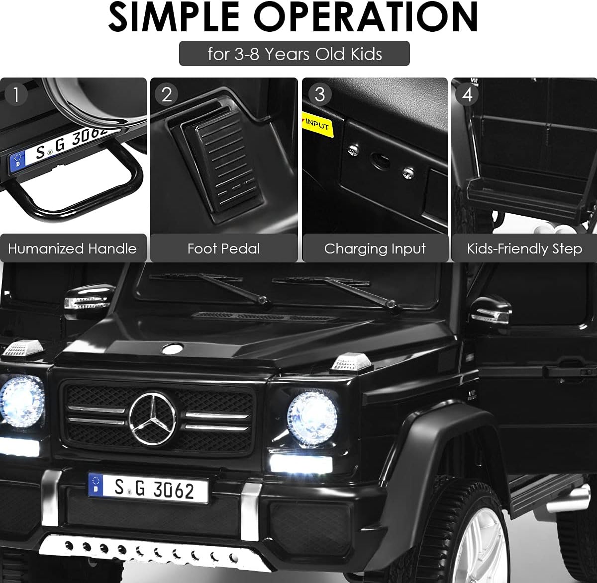 Costzon Ride on Car, Licensed Mercedes-Benz Maybach, 12V Battery Powered Vehicle Toy w/ 2 Motors