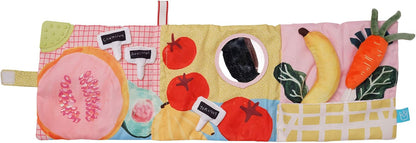Manhattan Toy Mini-Apple Farm Soft Activity Crinkle Book for Baby & Toddler with Discovery Mirror