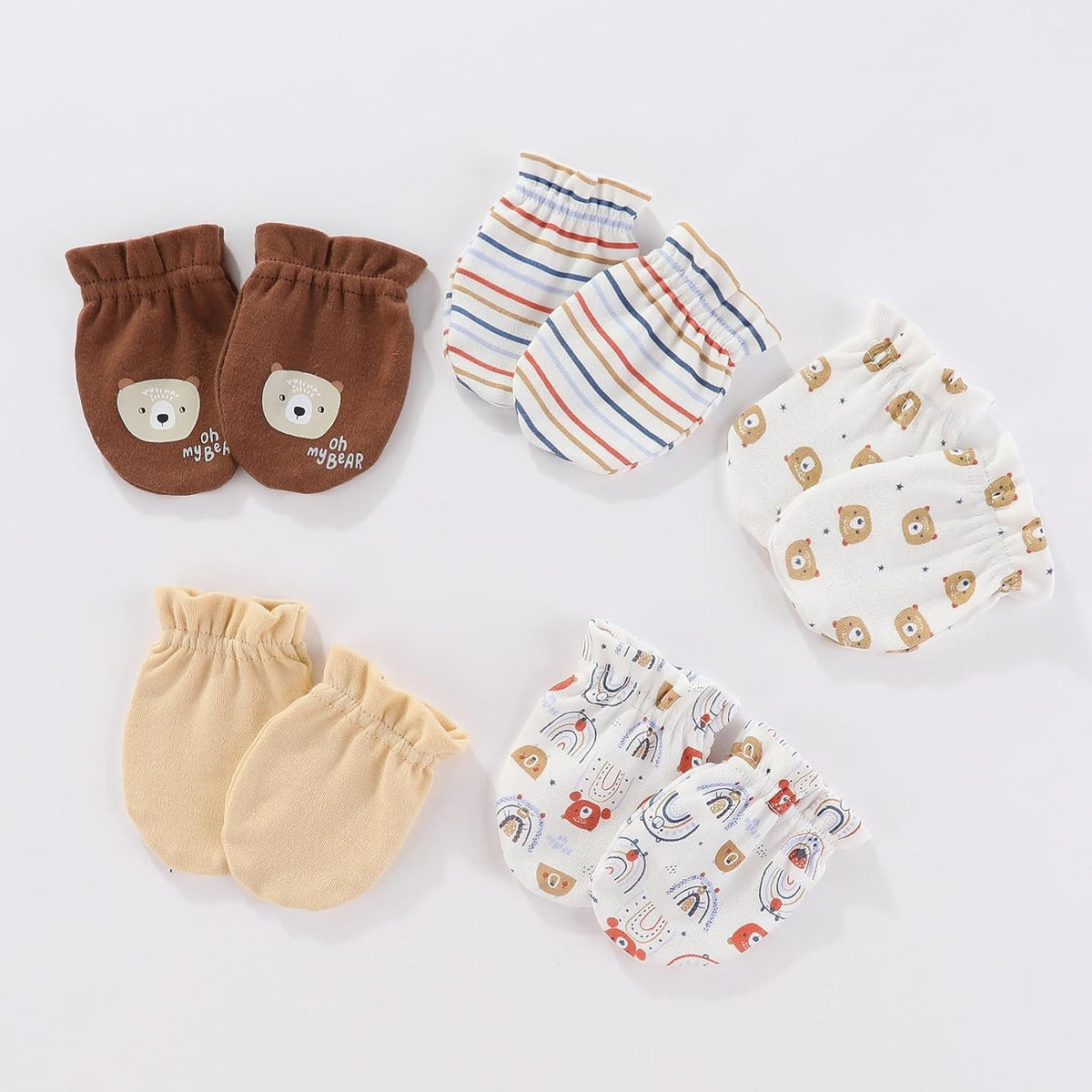 Baby Hats Mittens and Socks Set Cotton Newborn Hat Beanie Soft Infant Girls Boys Caps Gloves 0-6