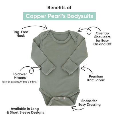 Copper Pearl Long Sleeve Bodysuit Baby: Ultra Soft Baby for Newborns, Boys, and Girls - Stylish