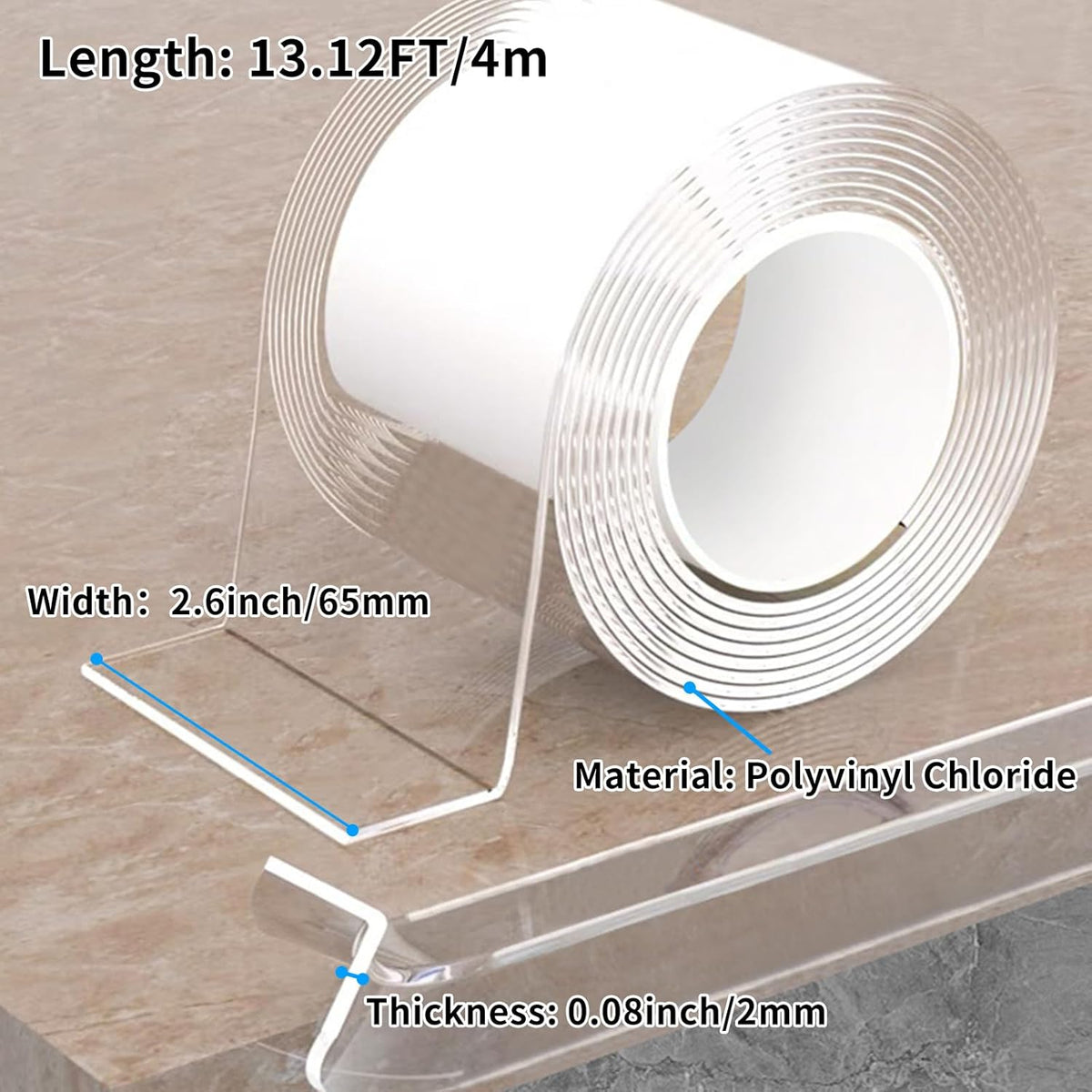 13.12 FT Edge Corner Protector Baby Proofing,Soft Clear Furniture Table Corner Guard & Edge Safety
