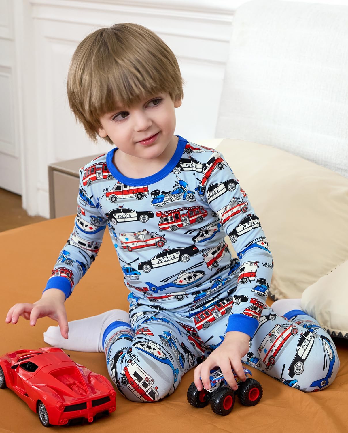Bamboo Viscose Toddler Pajamas Boys Girls Baby 12M-8Y Pjs Sets Kids 2pcs Snug fit Long-Sleeve