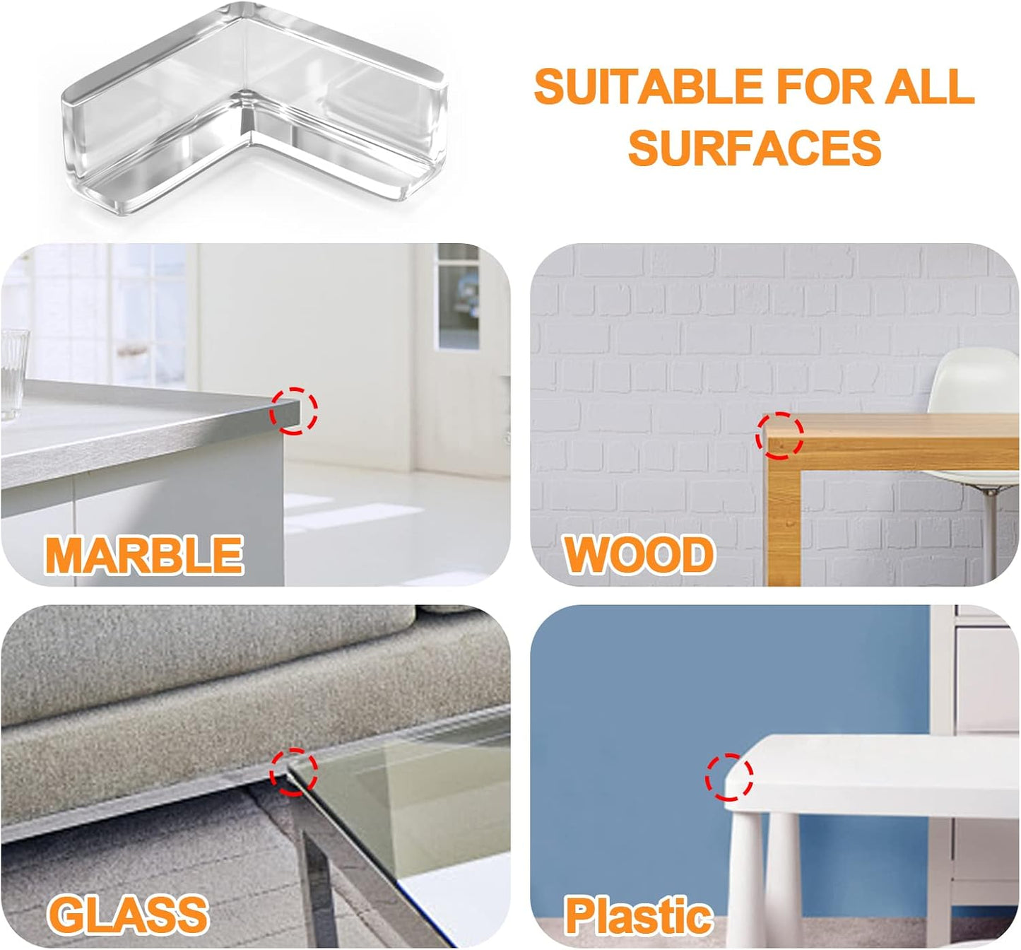 HOMREALM Baby Proofing 16 Pack Corner Protector Baby Corner Guards Furniture Corner & Edge Safety