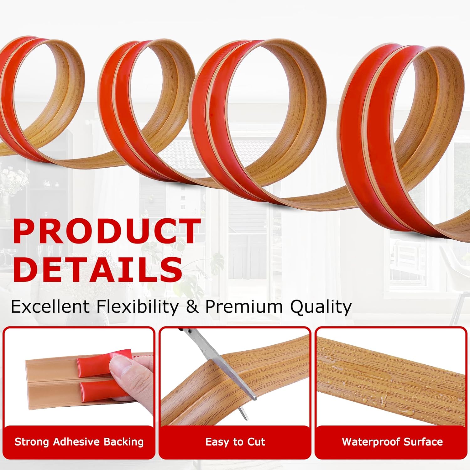 Flexible Wall Corner Protector Moulding Trim Peel and Stick Wall Corner Guards Edge Protector Self
