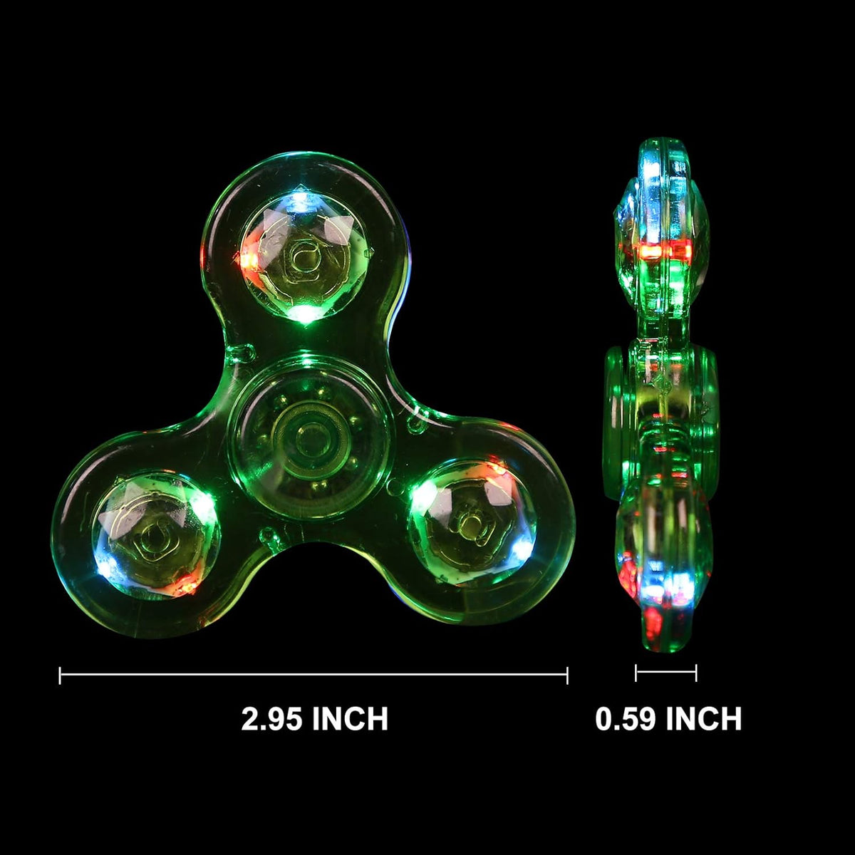 SCIONE LED Fidget Spinners, Light Up Sensory Fidget Toys for Kids, Glow in The Dark Toys for Kids