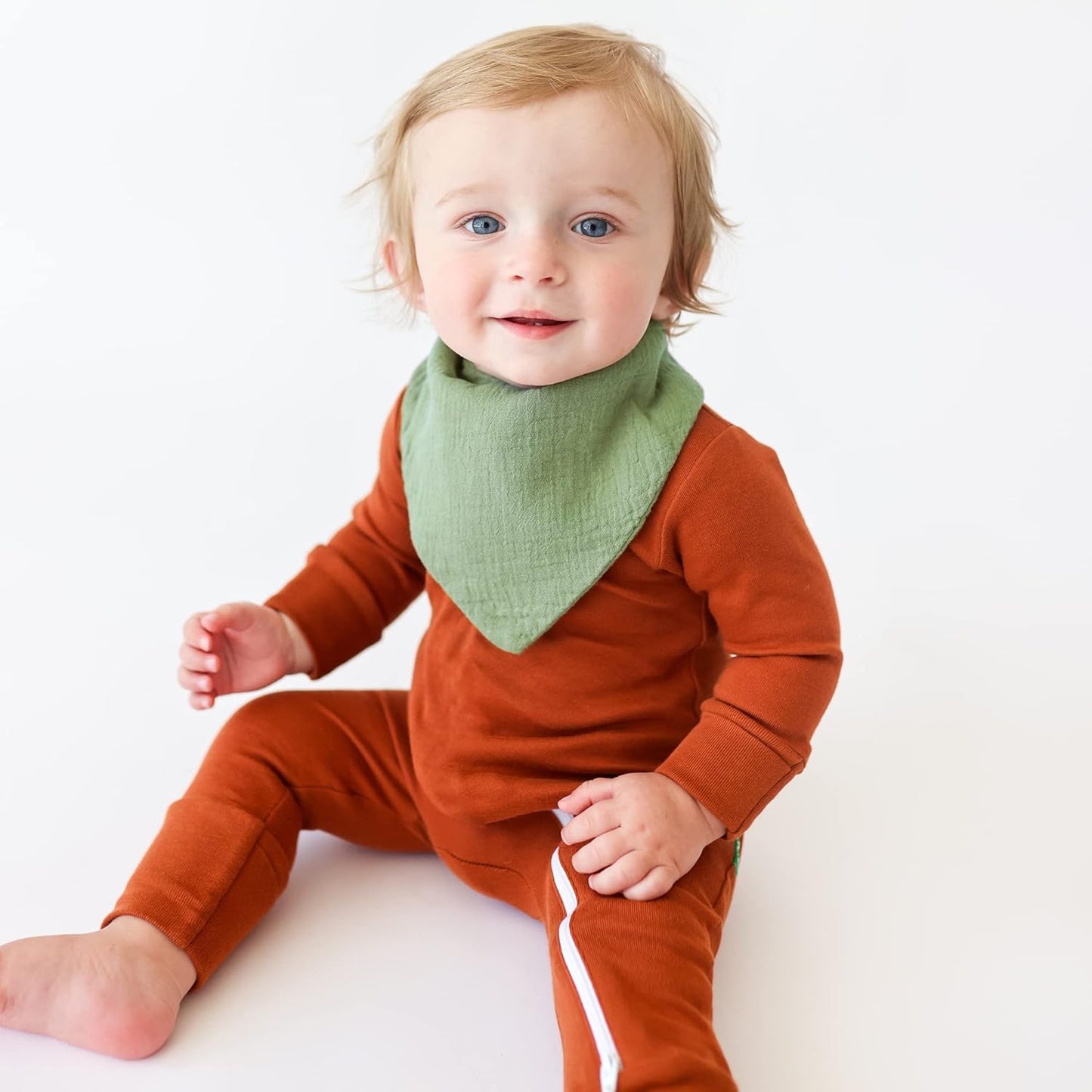 Konssy Muslin Baby Bibs 10 Pack Baby Bandana Drool Bibs 100% Cotton for Unisex Boys and Girls, Soft