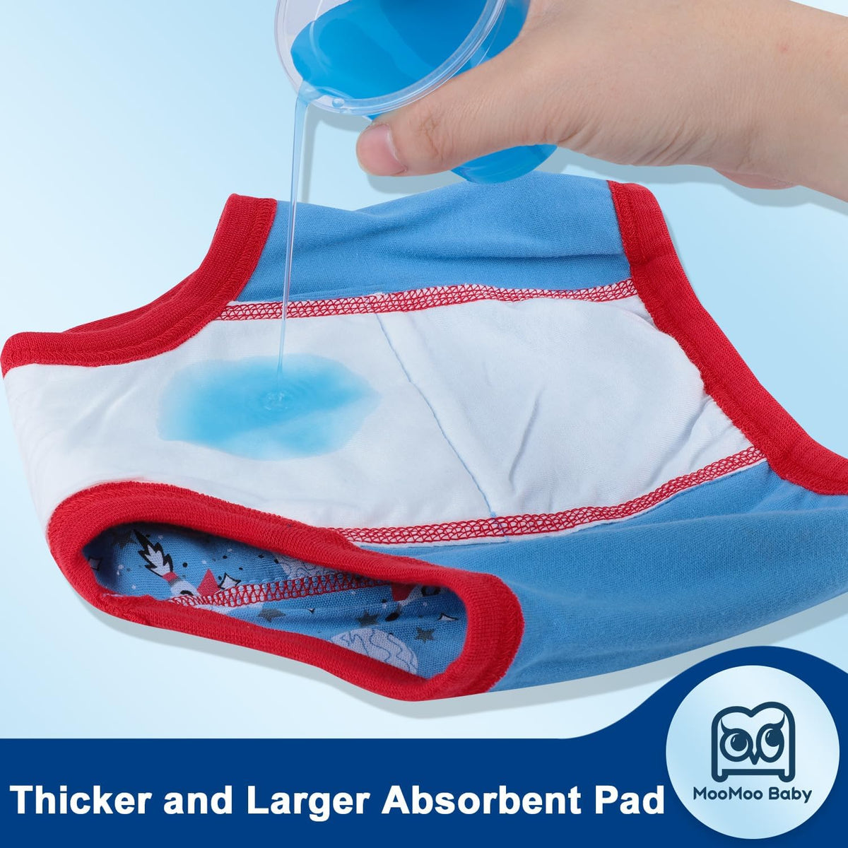 MooMoo Baby Potty Training Underwear 10 Packs Absorbent Toddler Training Pants for Boys and Girls