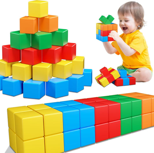 Magnetic Blocks for Toddlers Toys,1.42 Inch Building Blocks Toys for 3 4 5 6 7 8+Years Old Boys