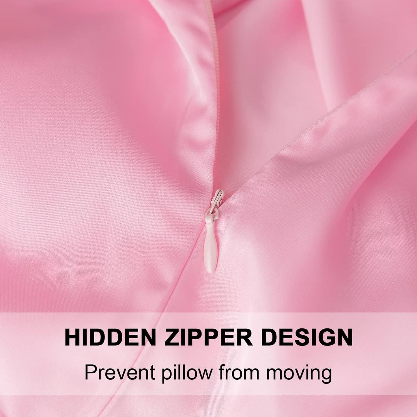 Mulberry Silk Pillowcase for Hair and Skin,Standard Size Cooling Silk Pillow Case with Hidden