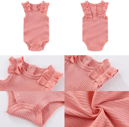 Four Seasons Baby Boy Girl Bodysuits 5-Pack Cotton Comfort Short Sleeve Baby Clothes Soft Infant