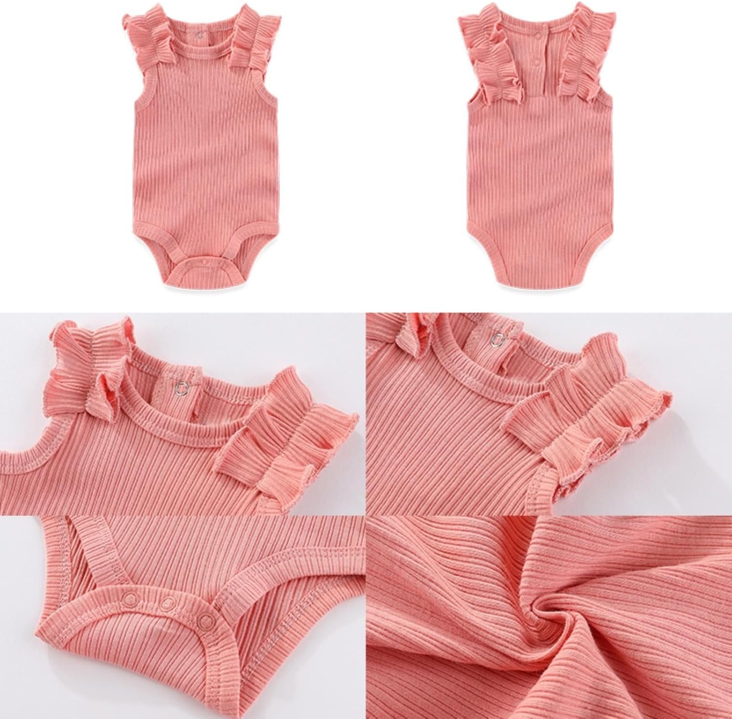 Four Seasons Baby Boy Girl Bodysuits 5-Pack Cotton Comfort Short Sleeve Baby Clothes Soft Infant