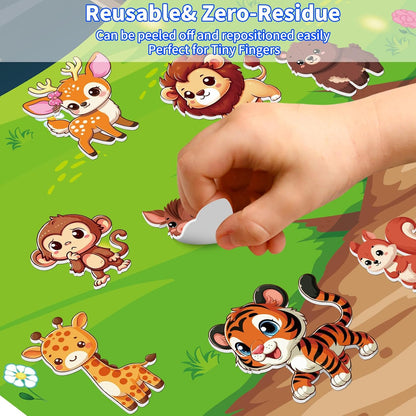 12 Set Reusable Sticker Books for Toddlers 2-4 1-3, Kids 3D Puffy Sticker Activity Books, Birthday