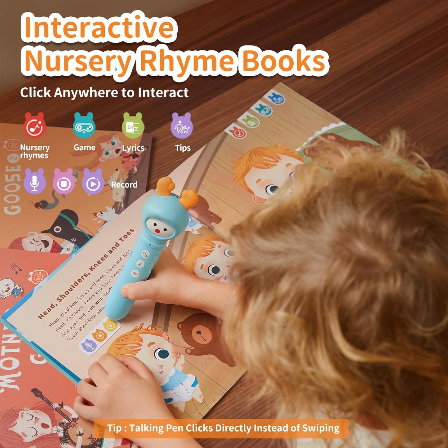 alilo Talking Pen Books Sets for Toddlers 2-6, Kids Learning Electronic Toys, Early Educational