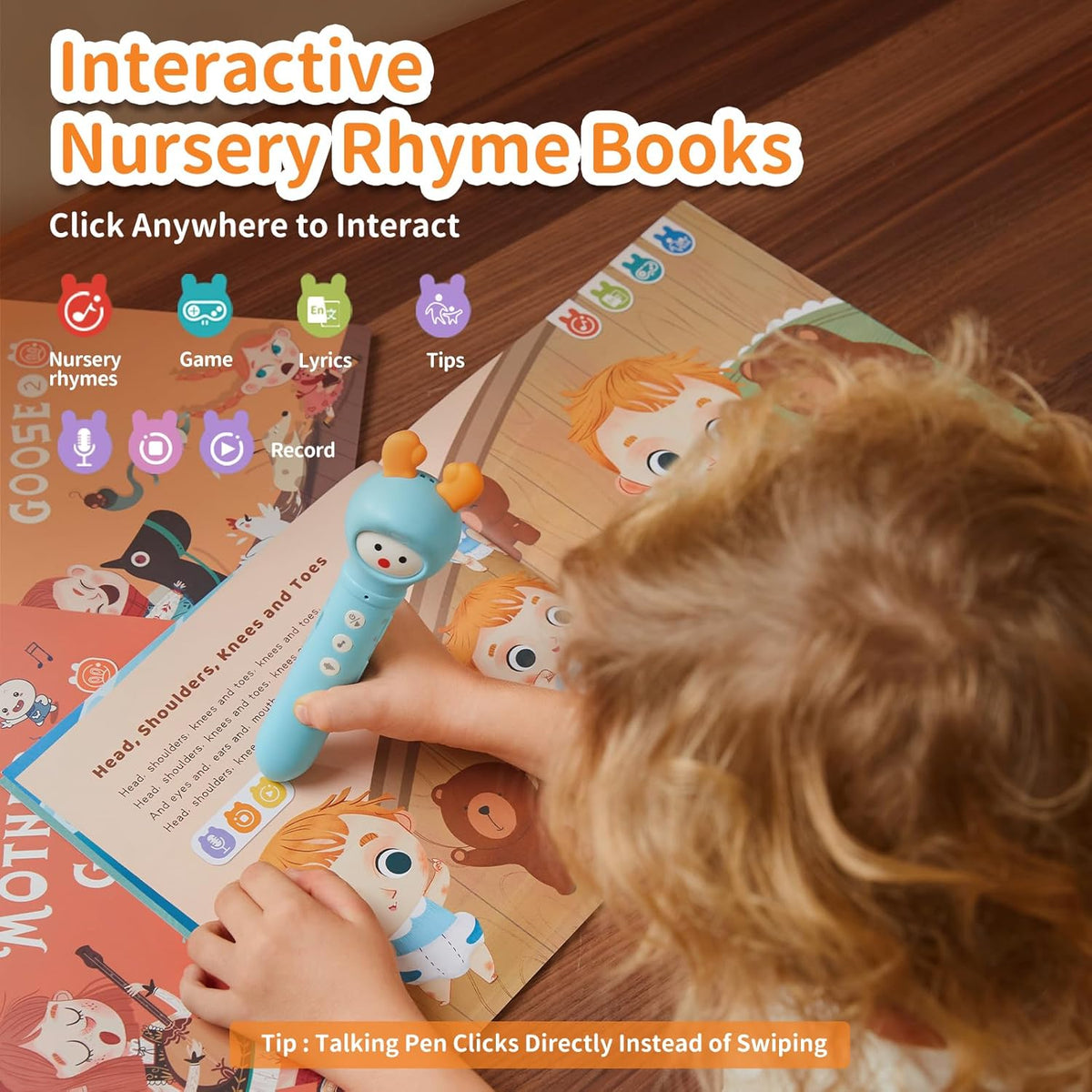 alilo Talking Pen Books Sets for Toddlers 2-6, Kids Learning Electronic Toys, Early Educational