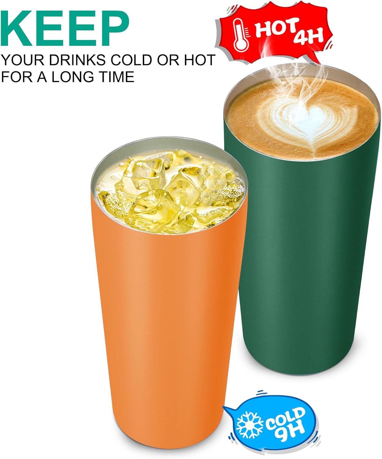 VEGOND 20oz Tumbler Stainless Steel Tumbler with Lid And Straw Vacuum Insulated Double Wall Travel