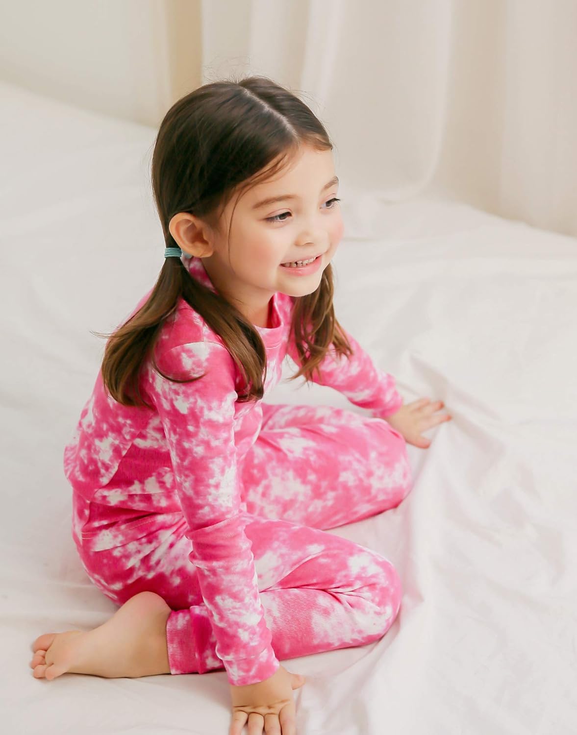 VAENAIT BABY 12M-12Y Toddler Kids Boys Girls 100% Cotton Marbling Tiedye Sung Fit Sleepwear Pajamas