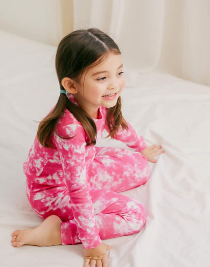 VAENAIT BABY 12M-12Y Toddler Kids Boys Girls 100% Cotton Marbling Tiedye Sung Fit Sleepwear Pajamas