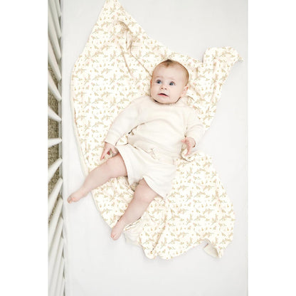 Konssy Baby Blankets for Unisex Boys Girls, Super Soft Nursery Minky Blankets with Muslin Cotton