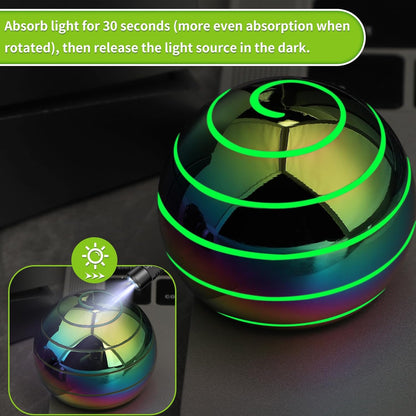 Kinetic Fidget Spinner Lumious Desk Toy for Kids Adults, Cool Optical Illusion Gadget Metal Stress