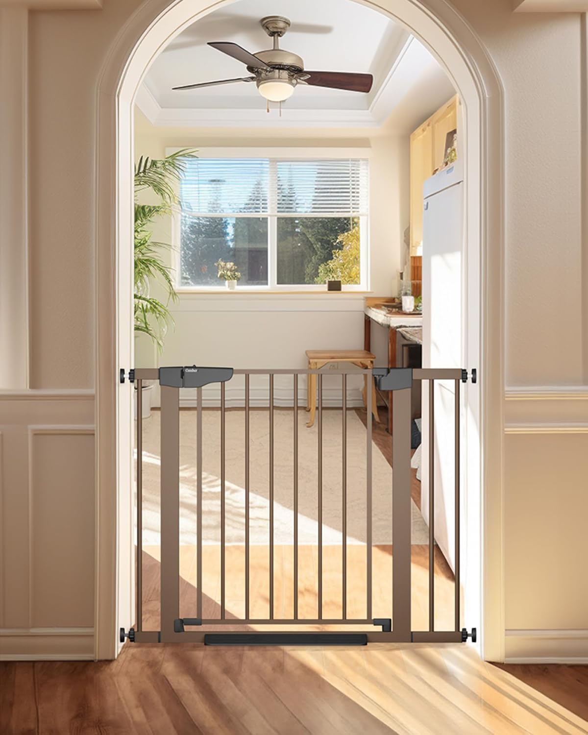 Cumbor 29.7-40.6" Baby Gate for Stairs, Mom's Choice Awards Winner-Dog Gate for Doorways, Pressure