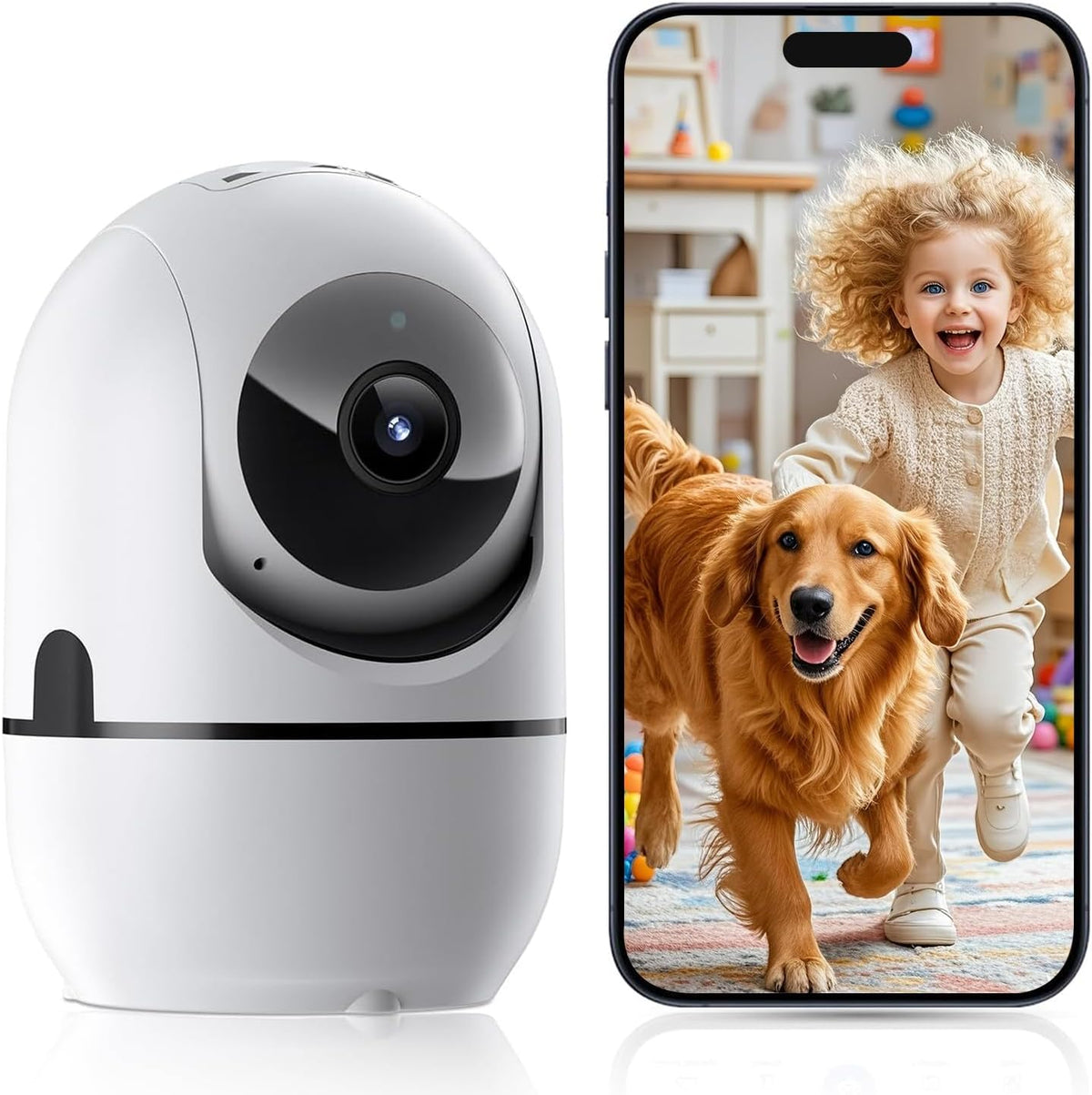 Pan/Tilt Indoor Security Camera, 5G&2.4G WiFi Indoor Cameras Wireless for Home Security