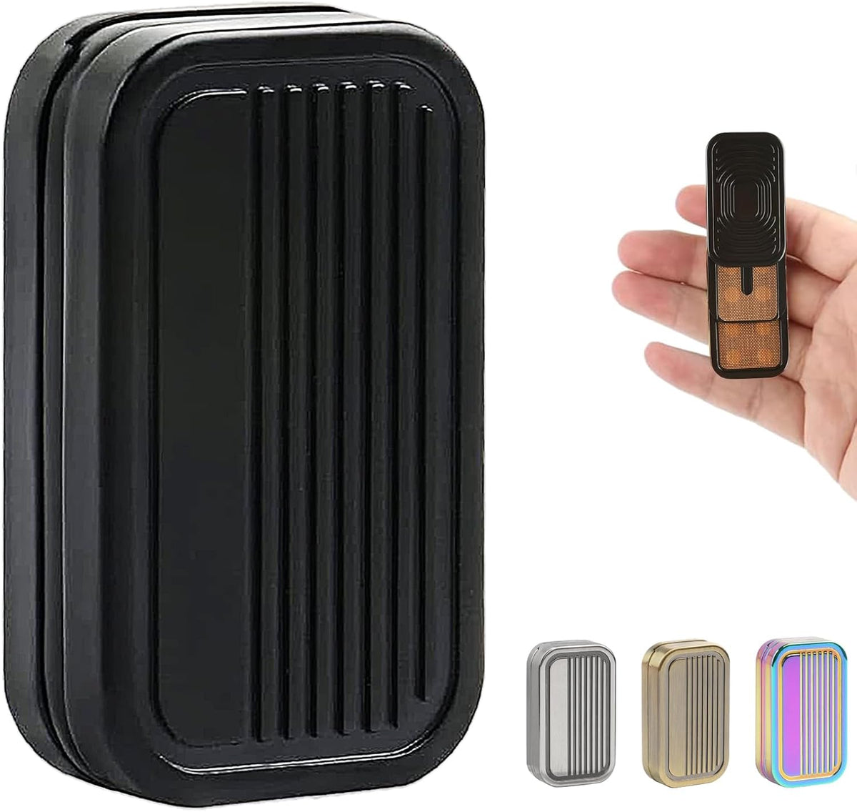Fidget Slider 3 Layer EDC Gadgets Toy, Metal Magnetic Haptic Fidget Toys for Adults