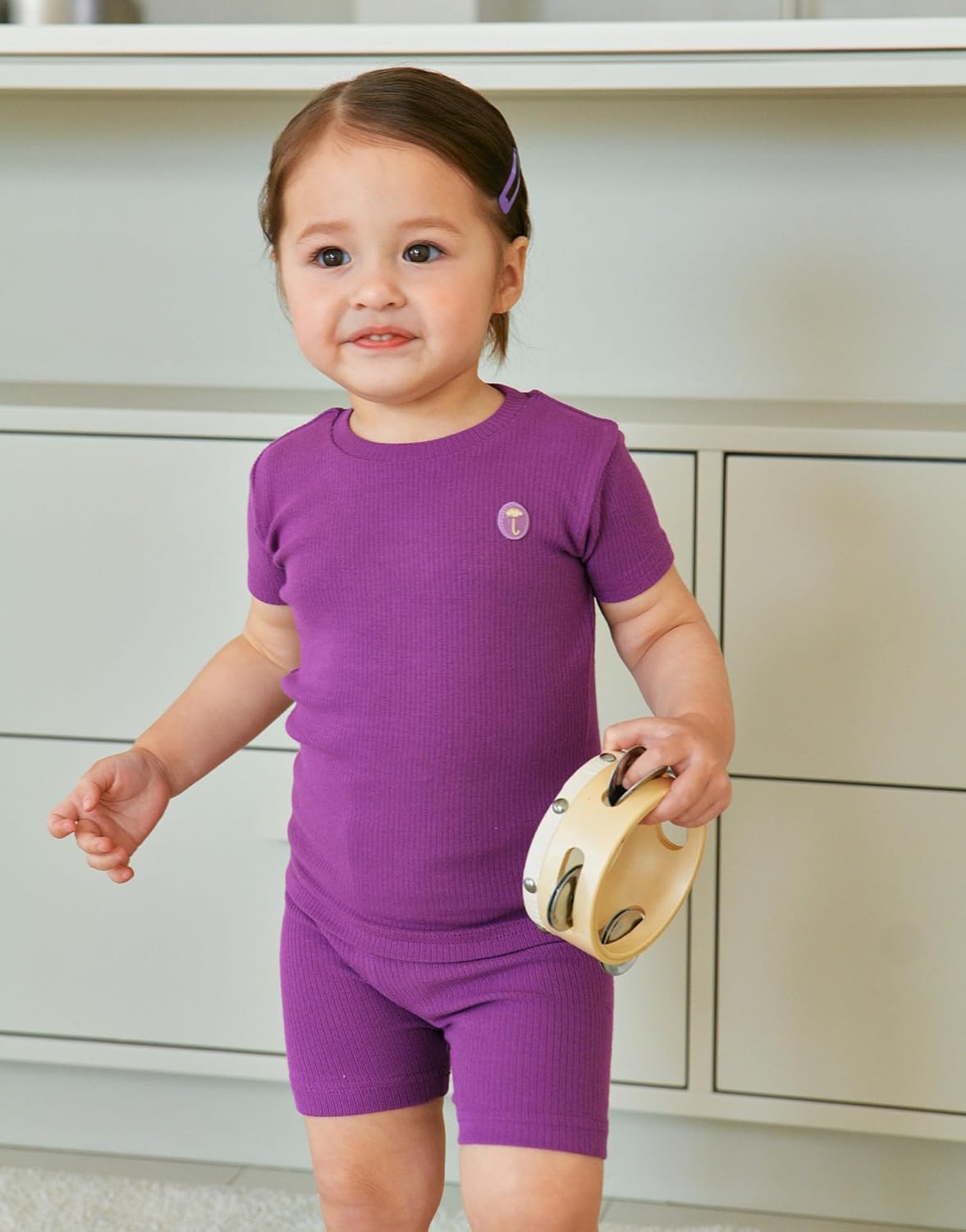 moimoln Pajamas Set 6M-5Y Solid Ribbed Unisex Baby & Toddler, Soft Viscose, Snug-Fit, Everyday