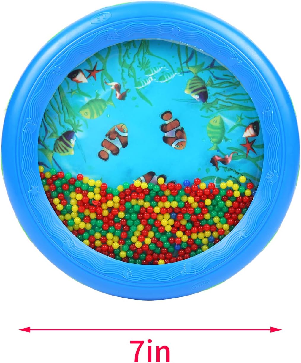 Musfunny Ocean Drum Wave Bead Drum Gentle Sea Sound Music Gift Musical Educational Sea Sound Drum