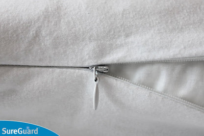 Set of 2 Euro Size SureGuard Pillow Protectors - 100% Waterproof, Bed Bug Proof, Hypoallergenic