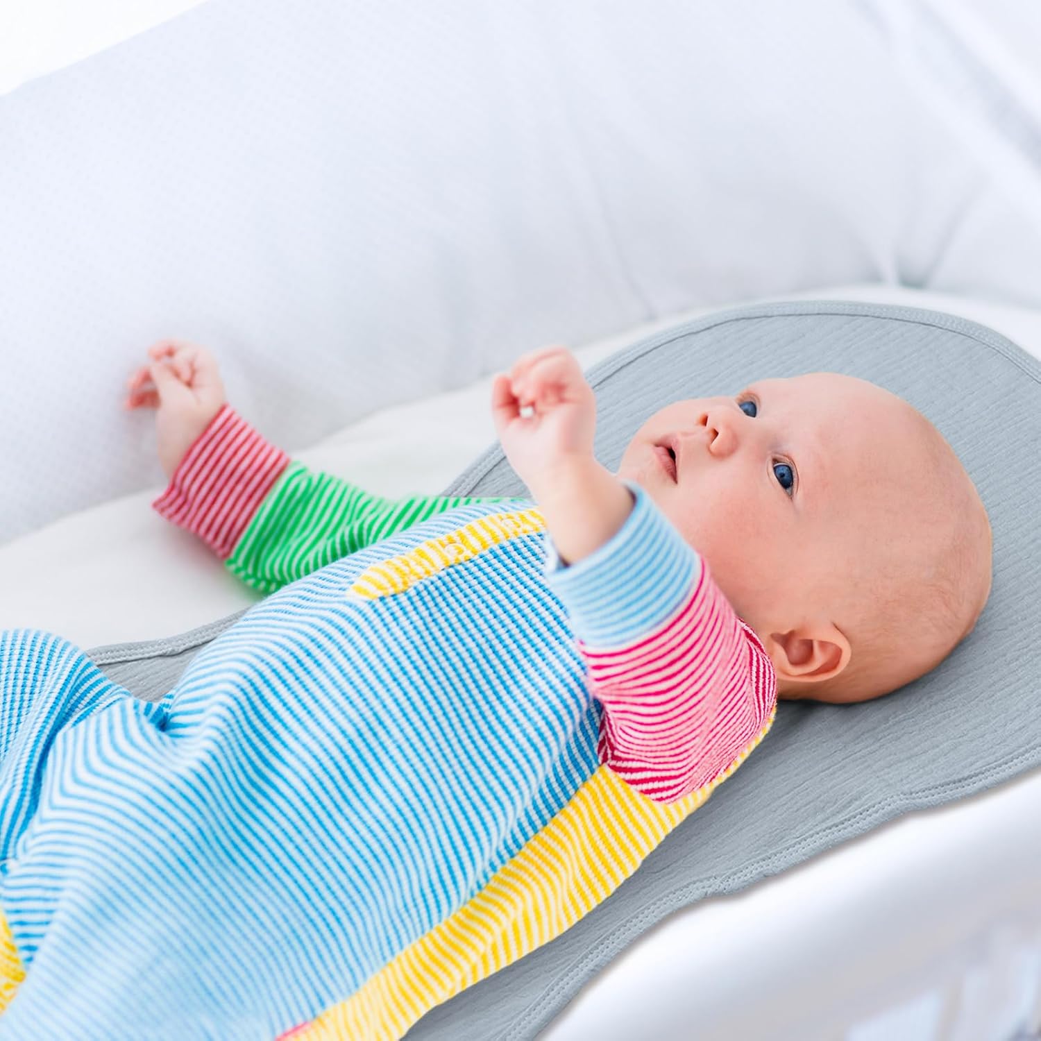 3 Pcs Changing Pad Liners Fits in Peanut Shape Changing Pad Waterproof Diaper Mats Organic Cotton