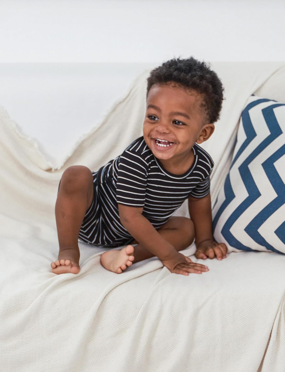 AVAUMA Stripe Pattern Baby Boys Girls Pajama Set Kids Toddler Snug fit Ribbed Sleepwear pjs for