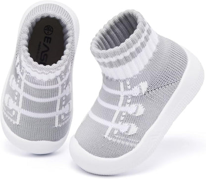 Eashi Baby Boy Girl Non-Skid Indoor Infant Walking Shoes Breathable Warm Elastic Sock Shoes with