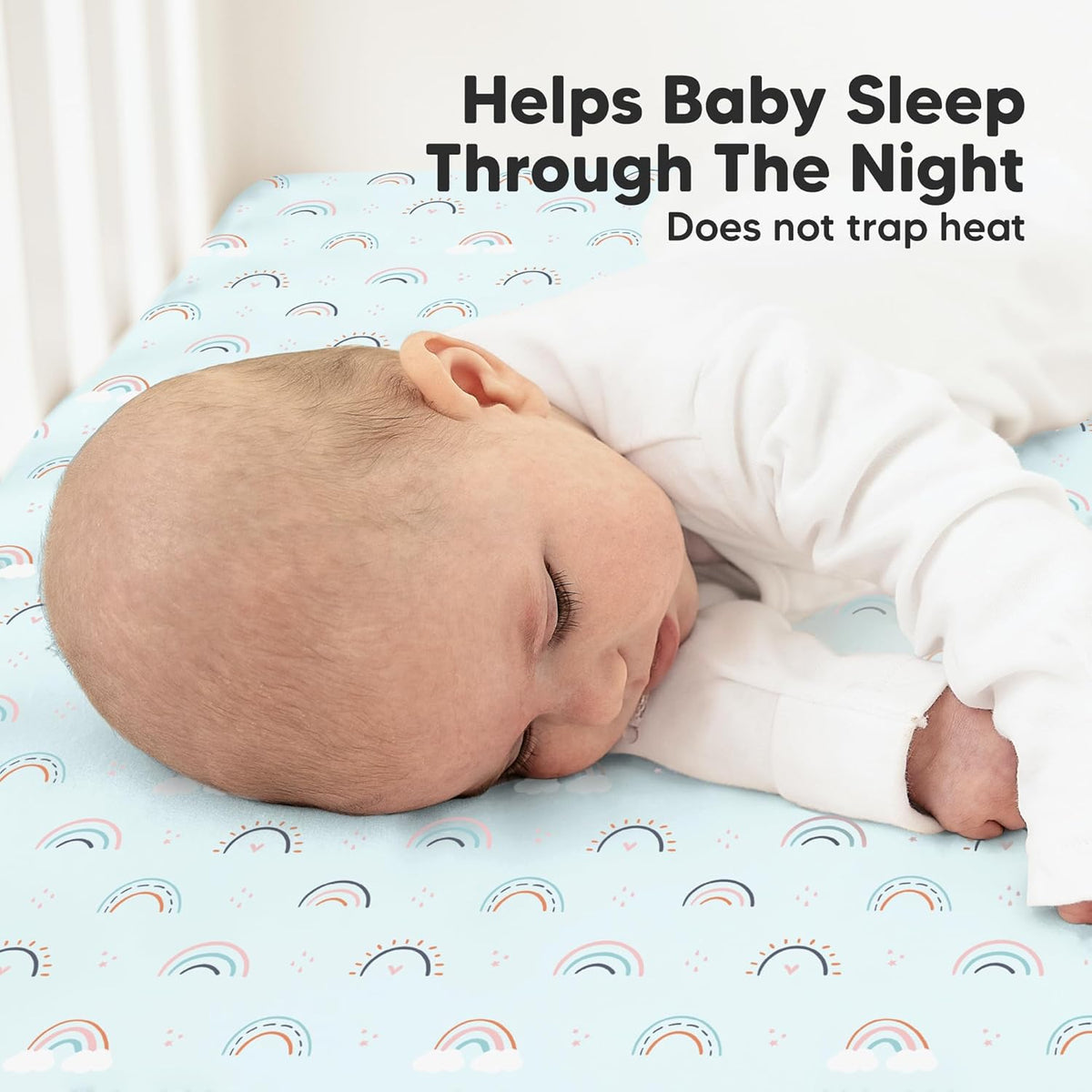 KeaBabies 2-Pack Organic Crib Sheets for Boys, Girls - 52x28 Fitted Crib Mattress Sheet Neutral