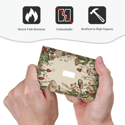 Decorative Switch Covers Plate Rustic Mushroom Garden Red Strawberry 1 Gang Wall Plate Unique