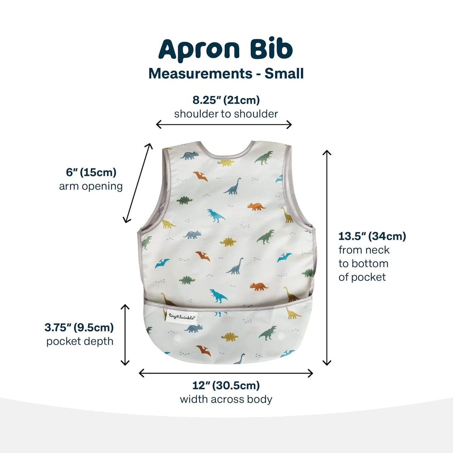 Tiny Twinkle Mess Proof Baby Bib - Waterproof & Lightweight Baby-Led Weaning Apron | 100% Recycled