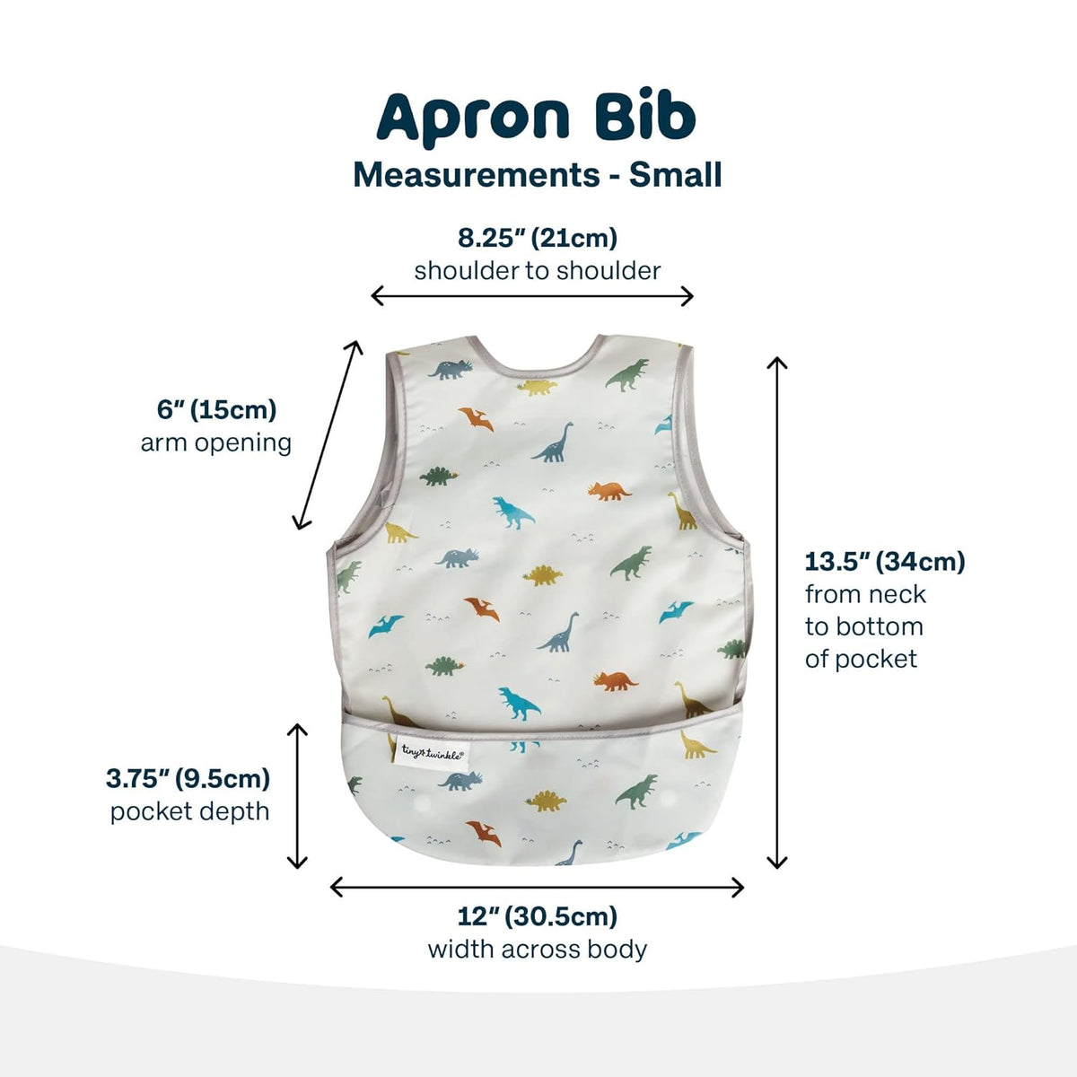 Tiny Twinkle Mess Proof Baby Bib - Waterproof & Lightweight Baby-Led Weaning Apron | 100% Recycled