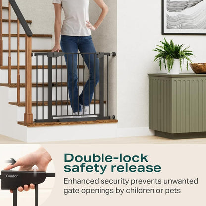 Cumbor 2 Pack 29.7-40.6" Baby Gate for Stairs, Mom's Choice Awards Winner-Dog Gate for Doorways