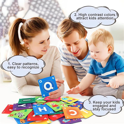 Early Childhood Enlightenment 26 Pieces Toddler Soft Alphabet ABC Letter Number Flash Cards Baby