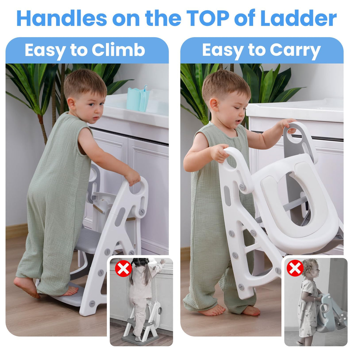 Primlect Potty Training Toilet, 2-in-1 Stable Potty Seat with Step Stool