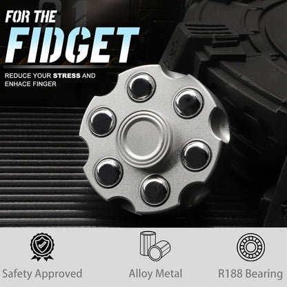 Cool Alloy Fidget Spinner Toys Metal for Kids Adults, Fidget Cube Block Chain Small Sensory Gadget