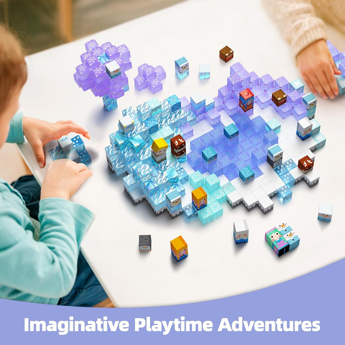 GobiDex 100PCS Magnetic Blocks Magnet Building Toys, Princess Castle Toys for Girls, Upgraded STEM