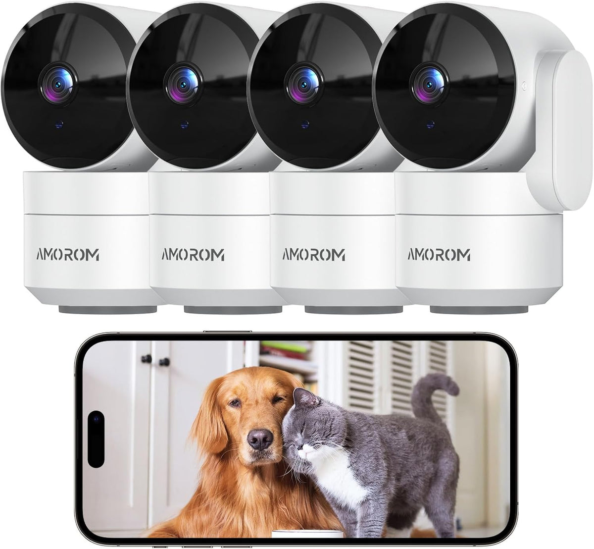 Pet Camera 360° Home Security Cameras with 2-Way Audio,Night Vision,Motion Detection,Dog Camera
