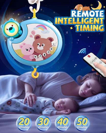 RSEPD Crib Mobile With Music And Lights, Mobiles For Cribs, Baby Mobile Arm Toys Hanging For