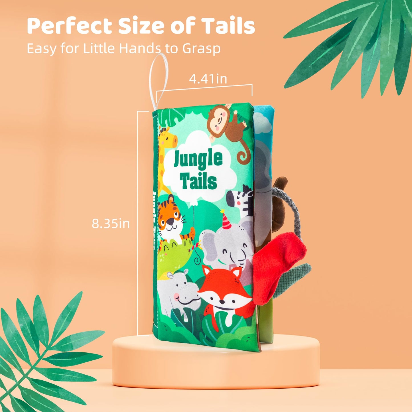 WECHARM KIDS Baby Books Toys,Touch and Feel Crinkle Cloth Book for Infants – Early Learning