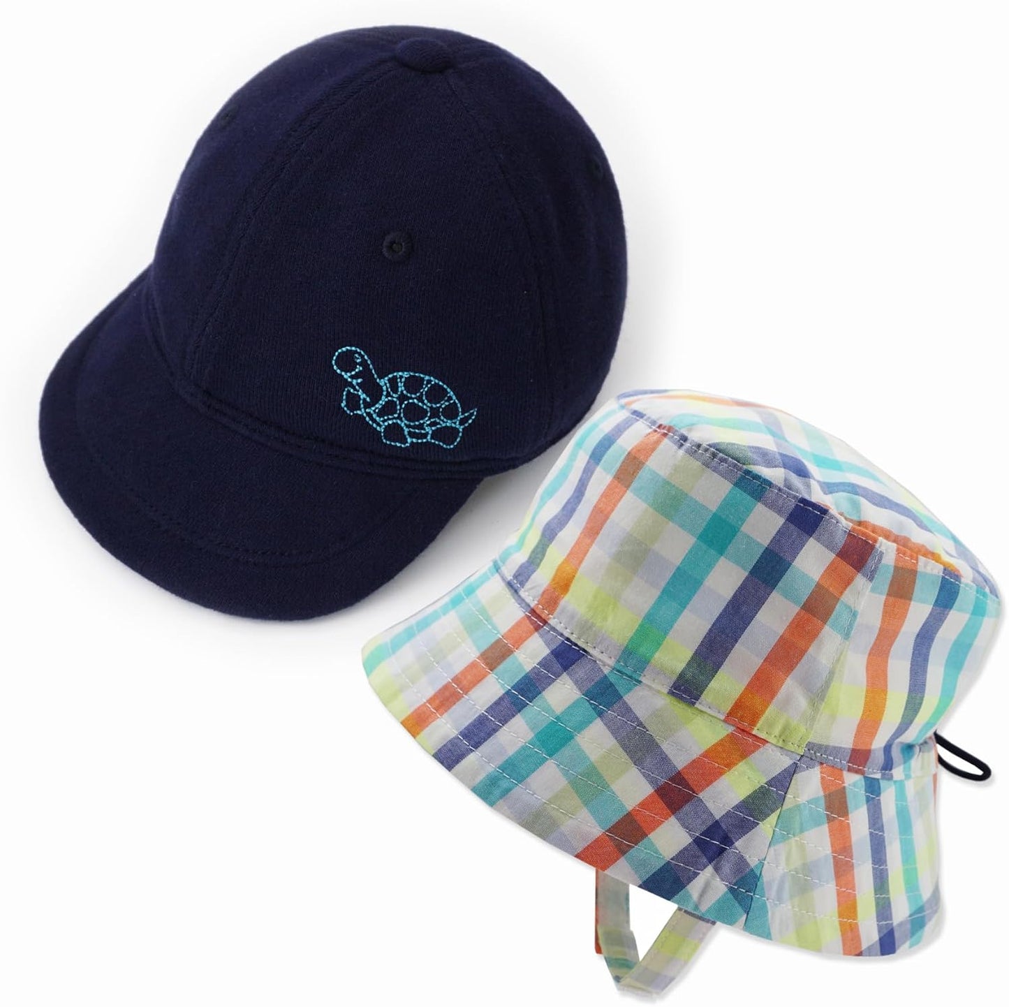 Keepersheep Baby Baseball Cap Infant Sun Hat, Cotton Knit with Soft Brim, Adjustable Soft Newborn
